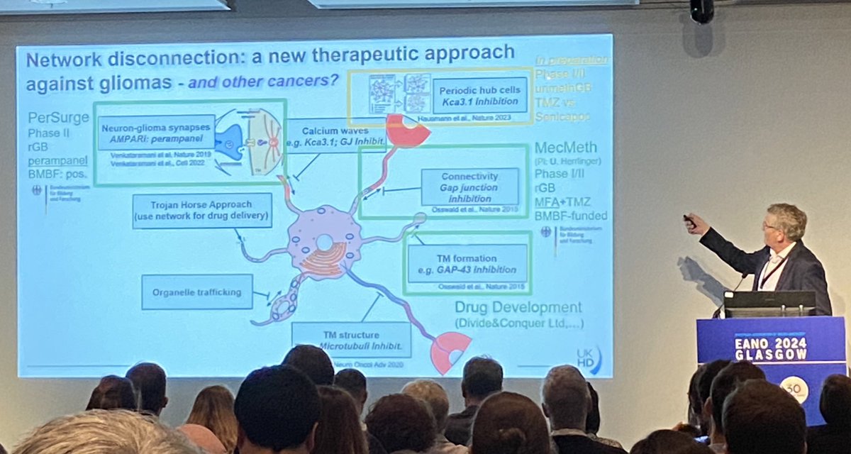 Starting #EANO2024 with an excellent #CancerNeuroscience session. 🤩 Great talk again Frank Winkler! @Winkler_Lab
