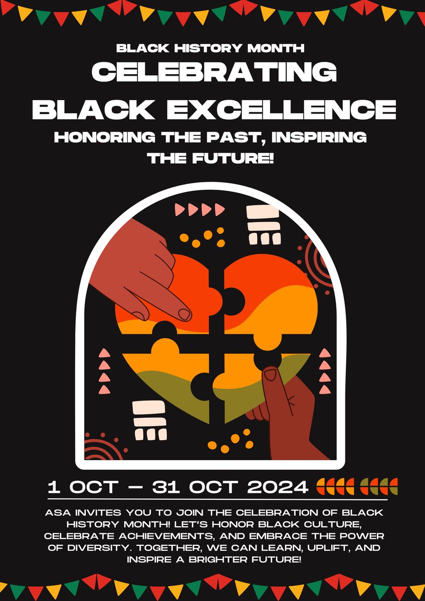 This October, we celebrate #BlackHistoryMonth, honoring the rich contributions and stories of the African community. Join our student-led initiative for engaging events that spark conversations and inspire future leaders. Let's commemorate and explore its significance together!