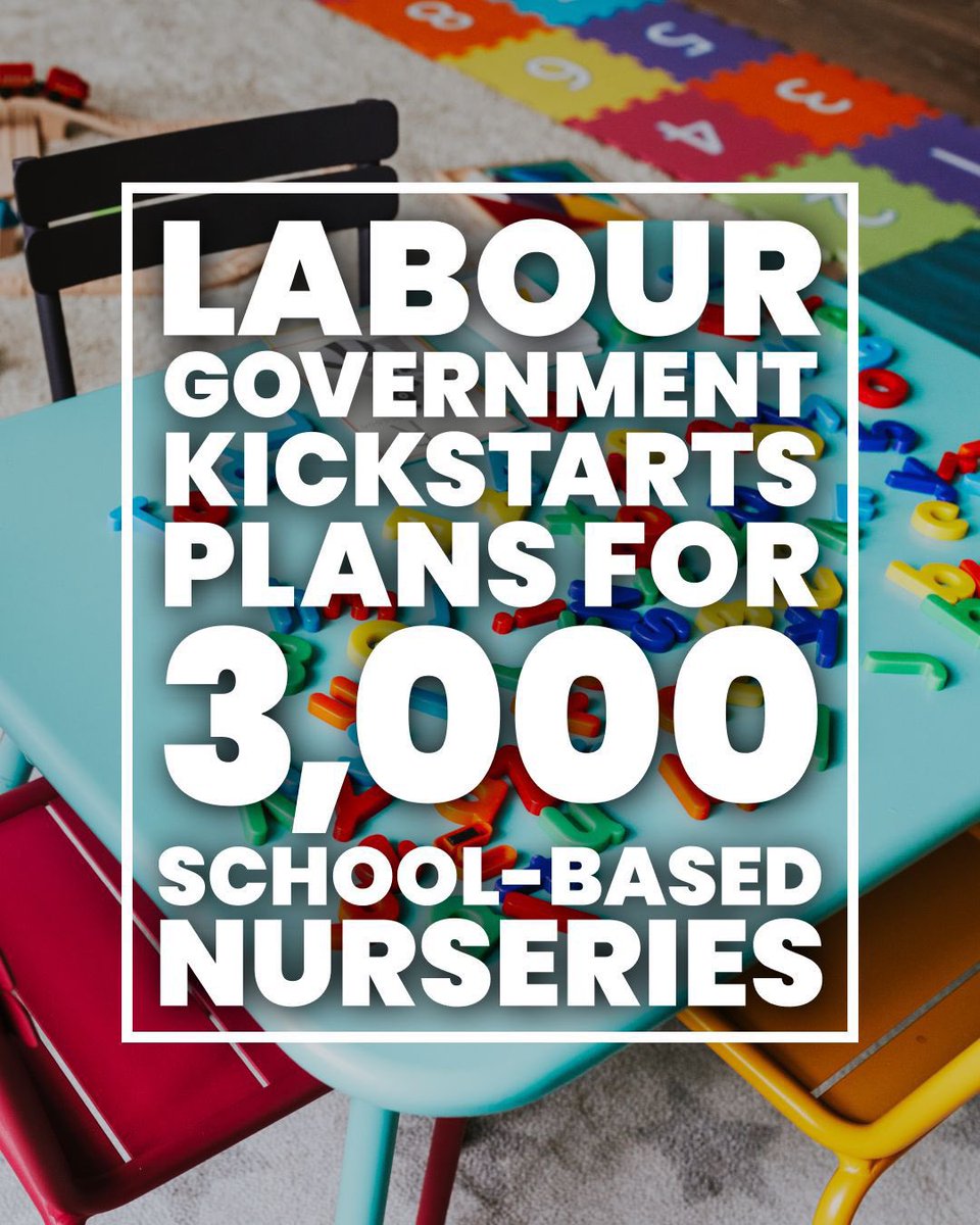 bphillipsonMP's tweet photo. Labour governments put children first and support working families.

That's why today we're kickstarting our plan to deliver 3,000 new nurseries to make childcare more accessible &amp; affordable, boosting parents’ work choices and children’s life chances. https://t.co/V8Fhq0WHdj