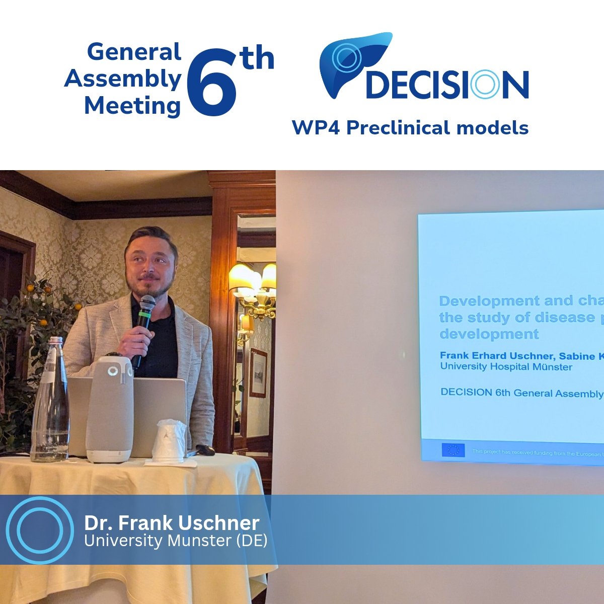 Decision4Liver (@decision4liver) on Twitter photo Next up: Work package presentations! 🧪 Selection and validation of combinatorial therapies using #preclinical rat models and set-up of #biomarkers of outcome and of companion diagnostics in patients’ samples. Presented by <a href="/UschnerFrank/">Frank Uschner</a>
#ACLF <a href="/MEDB_LAB/">MedB Lab</a> <a href="/JonelTrebicka/">Jonel Trebicka</a> Next up: Work package presentations! 🧪 Selection and validation of combinatorial therapies using #preclinical rat models and set-up of #biomarkers of outcome and of companion diagnostics in patients’ samples. Presented by <a href="/UschnerFrank/">Frank Uschner</a>
#ACLF <a href="/MEDB_LAB/">MedB Lab</a> <a href="/JonelTrebicka/">Jonel Trebicka</a>