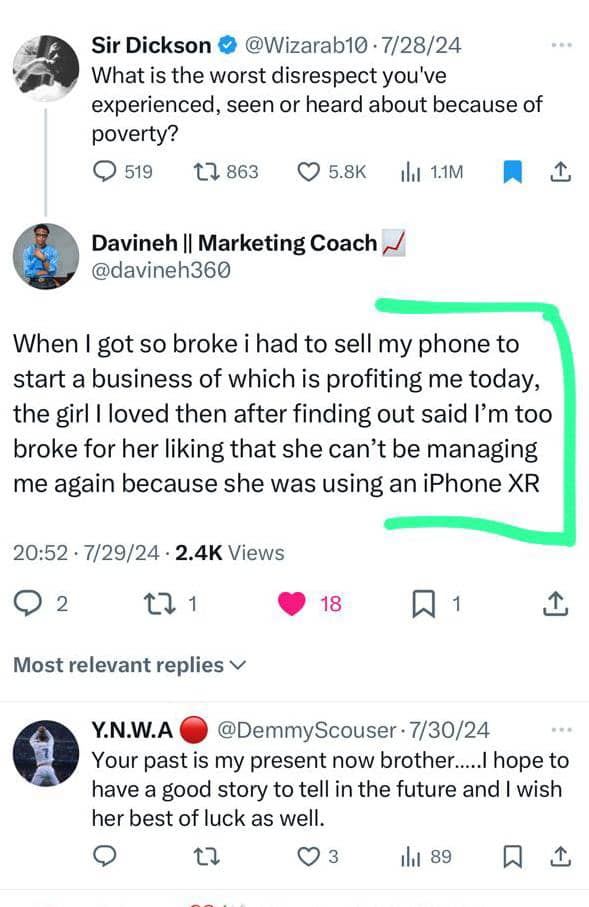 Nahhhhh...Proverty will humble you to the least... Don't give up...Na who give up, fuck up <a href="/davineh360/">Davineh Pro🦅</a>