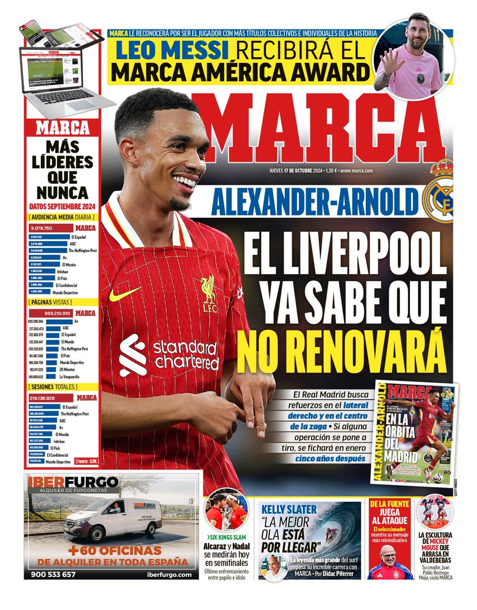 centregoals's tweet photo. 🚨🚨| MARCA’s cover: "Liverpool already know that he will not renew." 👀 https://t.co/syrAuyFrE3