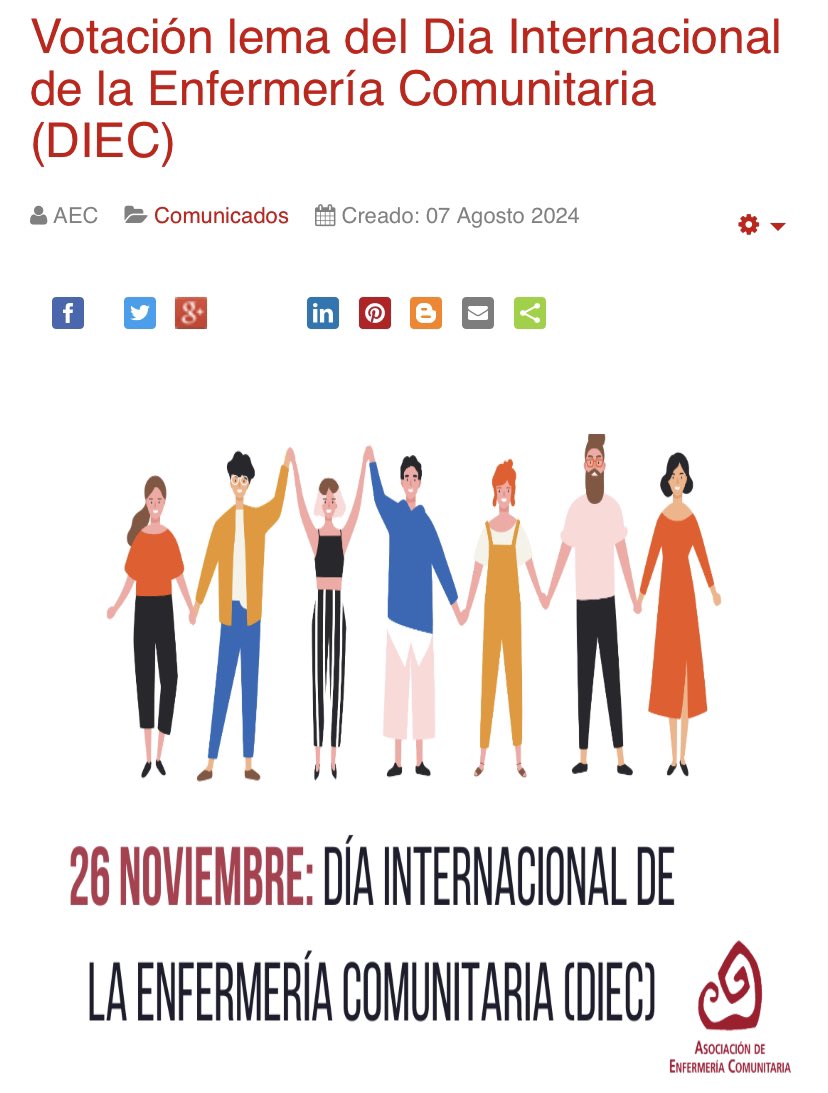 AECTUIT's tweet photo. 📢📢📢El próximo día 26 de noviembre celebraremos el Día Internacional de la Enfermería Comunitaria (DIEC) y necesitamos tu colaboración para elegir el lema 🪧 del DIEC 2024. 
🗓️Tienes de plazo hasta el 20 de octubre de 2024 a las 23:00 horas.
🗳️VOTA AQUÍ: https://t.co/Ef2n924Hor https://t.co/k34eQhvWOM