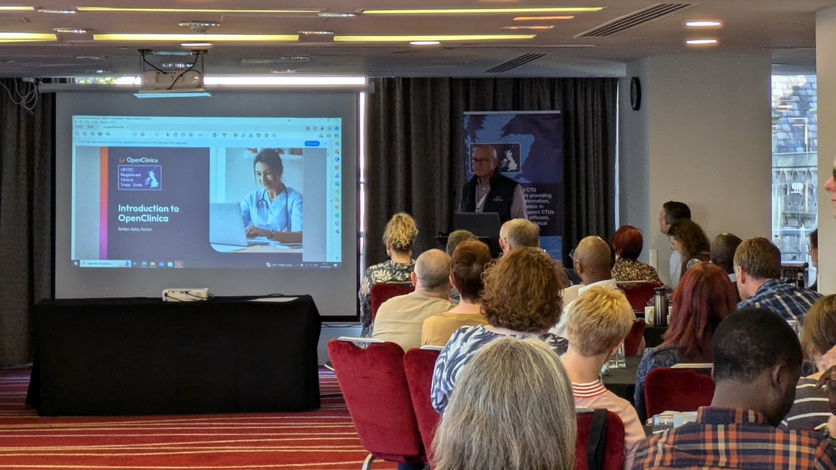 UKCTUNetwork's tweet photo. Really interesting session lead by our exhibitors (Zeesta @kazemr, @Box, @eSignHQ&amp; @OpenClinica.

Great to hear more about what they are doing – and to help them understand more about the non-commercial clinical trials space.

#UKCTUNetwork #DISOG2024 https://t.co/jQyyq8hoXS