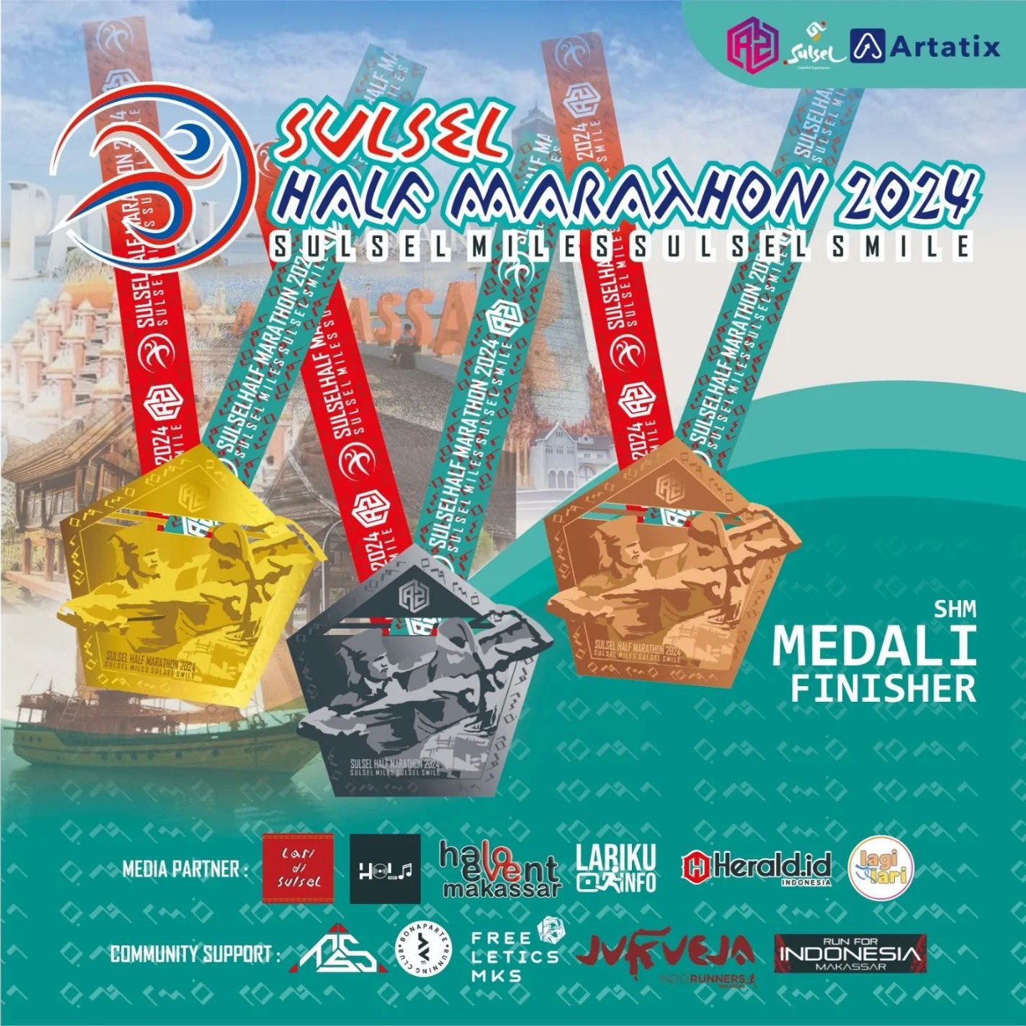 Medali 👟 Sulsel Half Marathon • 2024
