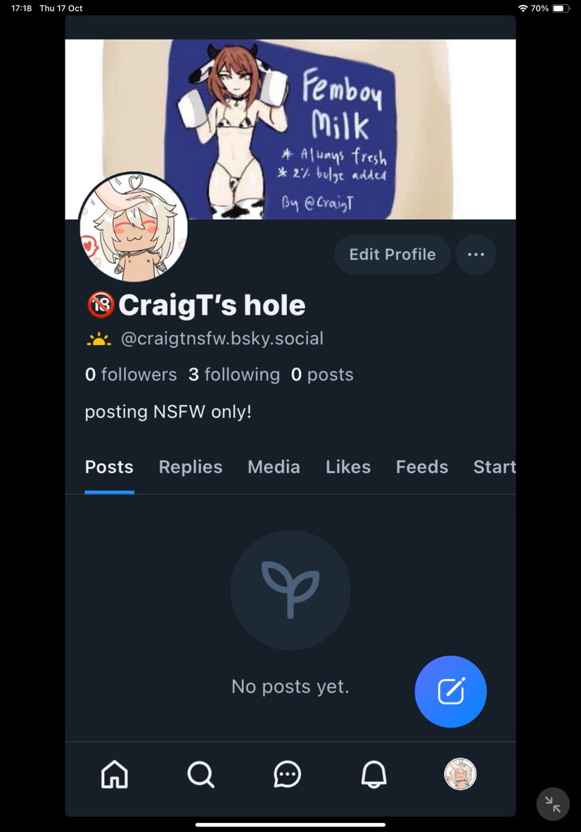 Craig_Tronfont's tweet photo. My bsky accounts. Haven’t post anything yet but feel free to follow https://t.co/od7hXLE4Ep