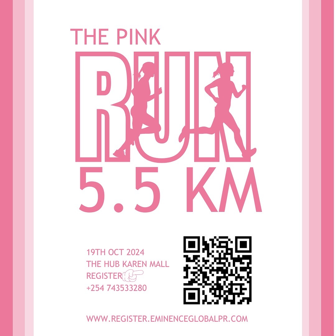 CapitalFMKenya's tweet photo. Have you signed up for the PINK RUN?
Join us on Saturday, October 19th @TheHubKaren for the #BreastCancerAwareness Pink Run from 10 AM.
🏃♀️ Race, get free screenings, and enjoy live music while supporting an important cause 🏃♂️
#ThinkPinkGoAct #TheHubKaren https://t.co/j2IocEUuq6