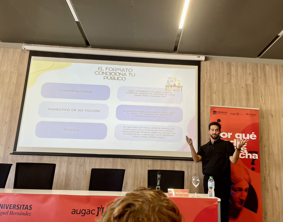 Pepa González Oliva (@pepagoliva) on Twitter photo “Lo importante es tener una historia”. La frase de <a href="/JesusBlanquino/">Jesús Blanquiño</a>, de <a href="/PodiumPodcast/">Podium Podcast</a>, para justificar la producción de un #podcast (y que es aplicable al resto de formatos de comunicación).
Continuamos en #AugacElche2024 “Lo importante es tener una historia”. La frase de <a href="/JesusBlanquino/">Jesús Blanquiño</a>, de <a href="/PodiumPodcast/">Podium Podcast</a>, para justificar la producción de un #podcast (y que es aplicable al resto de formatos de comunicación).
Continuamos en #AugacElche2024