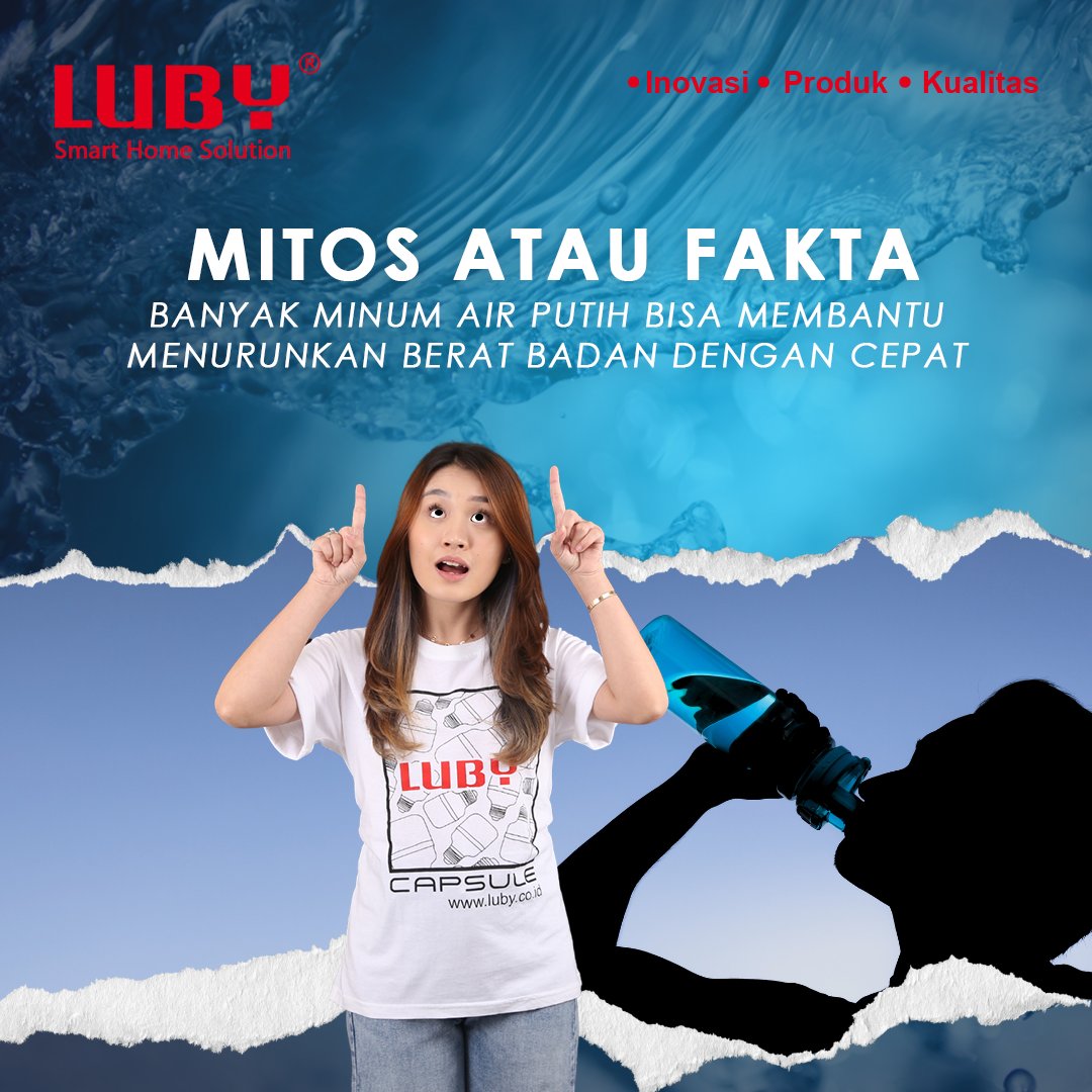 luby_lighting's tweet photo. Halo Sobat Luby,
Minum air putih dalam jumlah yang cukup memang baik untuk metabolisme, tetapi air saja tidak akan langsung membuat berat badan turun. Perlu dikombinasikan dengan diet seimbang dan aktivitas fisik yaa Sobat Luby 🥰✨ https://t.co/Bh0d1Gf9hg