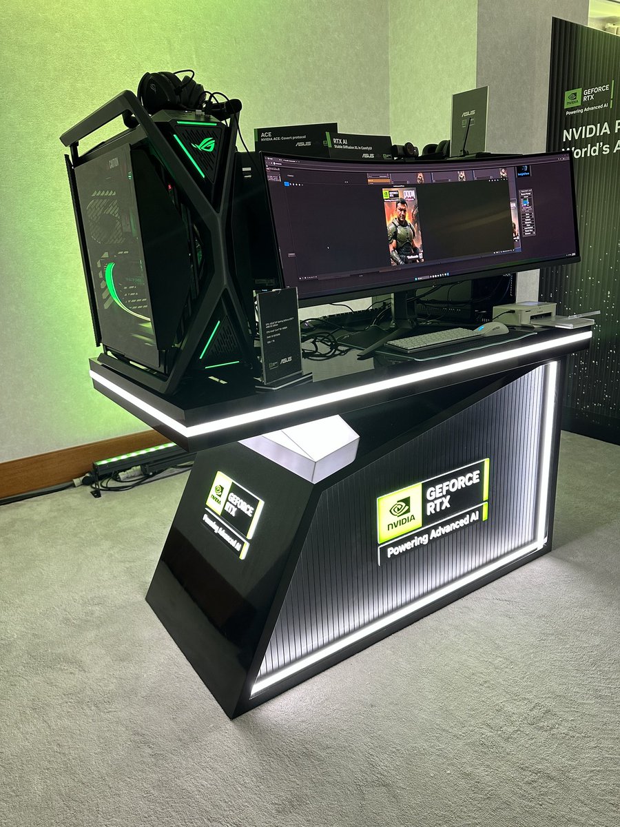 saudigamer's tweet image. لقطات من حضورنا حدث @NVIDIAGeForceME الخاص والذي استعرضت فيه أحدث ابتكاراتها في مجال الذكاء الاصطناعي وصناعة المحتوى. 💚

ويأتي هذا الحدث على هامش معرض #GITEX2024 المقام حاليًا في دولة الإمارات العربية المتحدة. 🇦🇪