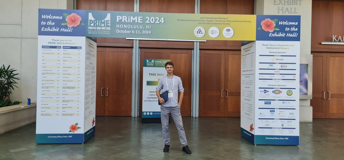 LabourProject's tweet photo. ✨Exciting news from our project team!
 
Dr. Zoran Pavlovic and Ana Kuprešanin recently participated in the #PRiME Conference in Honolulu🌴, with a poster titled "Electrochemical Detection of DNA in Agriculture Using LAMP-Based Amplification".

#fondzanauku #zeleniprogram🌱#GMO https://t.co/dtED1kWB8D