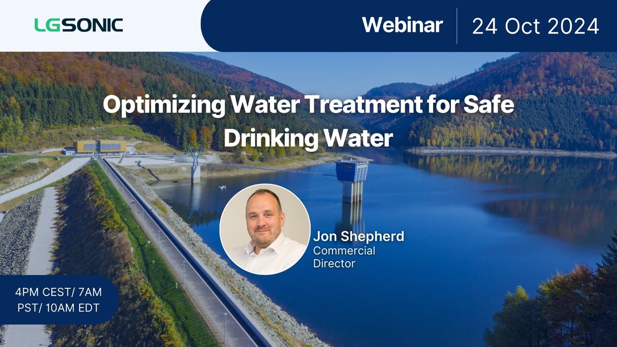 Do you want to have your questions on water management answered live? Join our water expert Jon Shepherd for a free webinar next Thursday!
Date: 24 Oct 2024
Time: 4 PM CEST / 7 AM PST / 10 AM EDT
Link: lgsonic.com/webinar-safe-d…
#Watersolutions #Waterquality