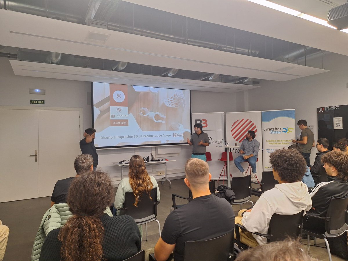 Ekingune's tweet photo. Primera jornada #provider hoy, para impulsar el #emprendimiento tecnológico. 
Temática: fabricación aditiva. 
@3dlan_org 
@AlainArteagabe1 
#carbonzero @BizkaiaEmprende @URRATSBAT @FPeuskadi https://t.co/w71KS3eIir