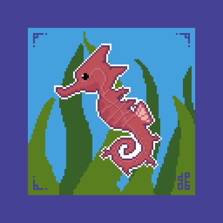 deadpixel06's tweet photo. The Steed of the Sea #Horse @Pixel_Dailies #pixelart #pixel_dailies #Pyxel_Edit https://t.co/i2WNHbaD3f