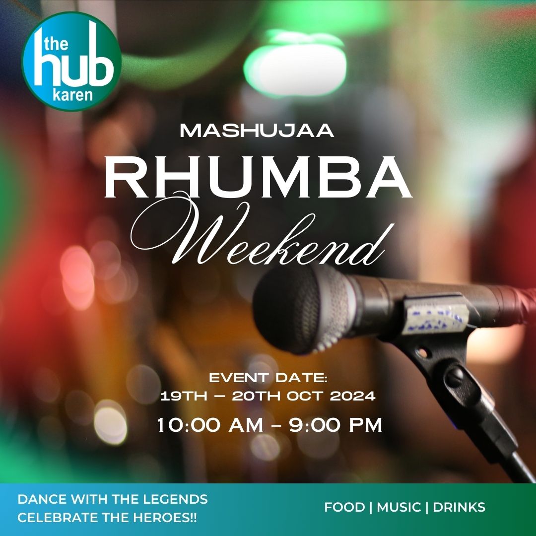 CapitalFMKenya's tweet photo. Get ready to dance the days away with the legendary Mwamburi and the New Style Songa Mbele Band from Friday the 19th to Sunday the 20th of October ๐๐บ
Expect delicious food, amazing music, refreshing drinks, and nonstop vibes all weekend @TheHubKaren!
#RhumbaWeekend #TheHubKaren