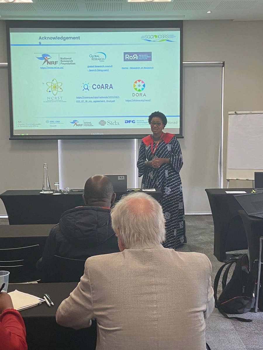 AesisNet's tweet photo. Nosisa Dube, Director: Evaluation and Impact Assessment at the National Research Foundation in South Africa, stated at the parallel session: “Integrating impact takes time, especially when it comes to increasing awareness and mindsets.” @NRF_News #SSHA https://t.co/STruI617Hf