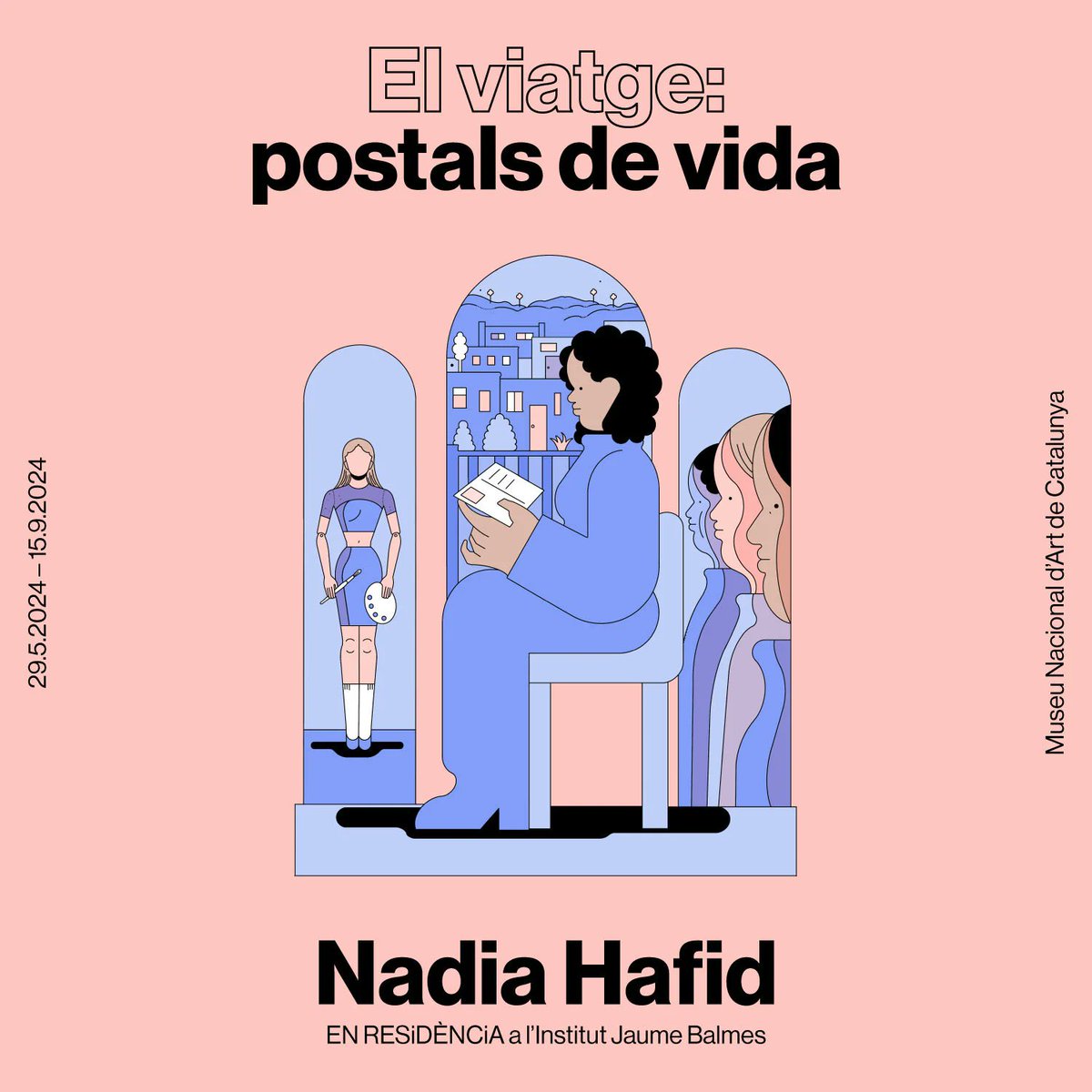 MuseuNac_Cat's tweet photo. 📣 Últims dies! 

"El viatge: postals de vida" de #NadiaHafid és la mostra del projecte educatiu #EnResidència amb l'alumnat de l'@insJaumeBalmes que ha inspirat el taller d'aquesta nova edició del #BarcelonaDibuixa.

Us hi esperem! 🙌

📲 + info: https://t.co/GUapudpacu https://t.co/Nbb0HKjsed