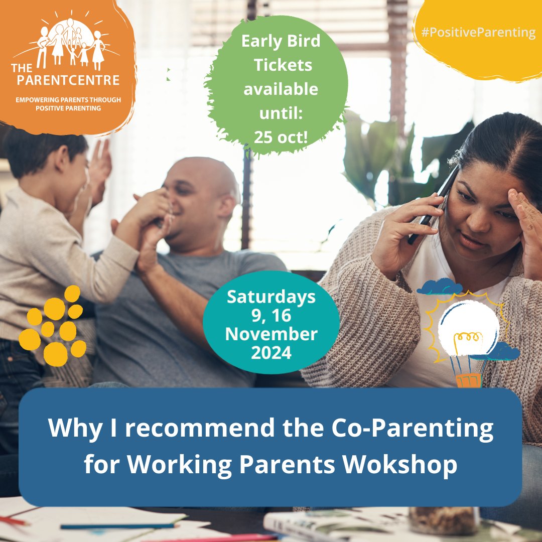 “The information on living in two worlds was eye opening. I realised that when a divorce takes place between parents, the children have to split their lives into two parts." 
An essential workshop for parents raising children in two different homes. > theparentcentre.org.za/co-parenting-w…