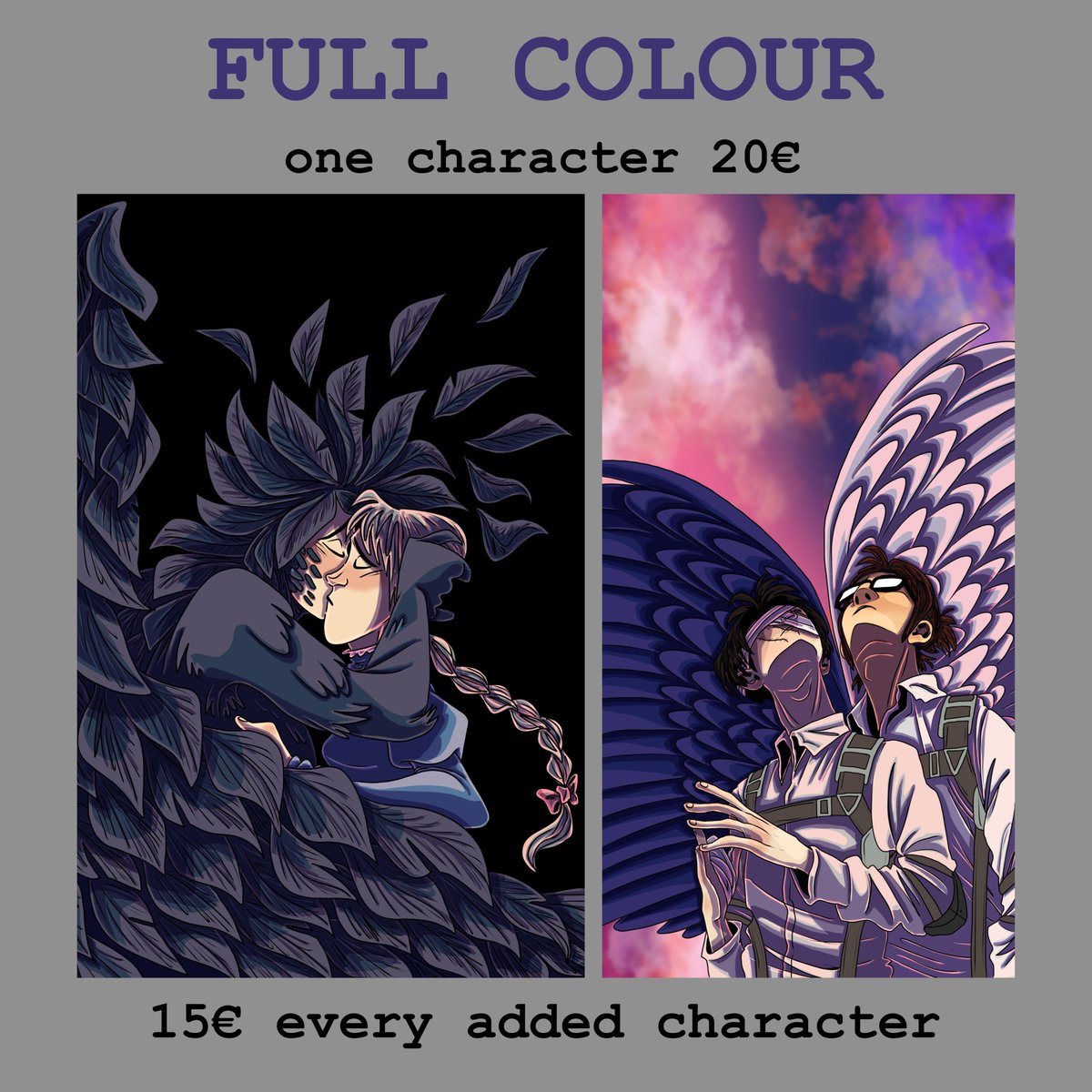 giudrawsstuff's tweet image. Hi everyone, I updated my commission sheets and I'm pinning it again on my profile 🤗
#myart #commissions #digitalart #commissionsopen #ocs #fanart #ship #comics #conceptart #characterdesign
Likes and shares are appreciated even you can't commission me 💜