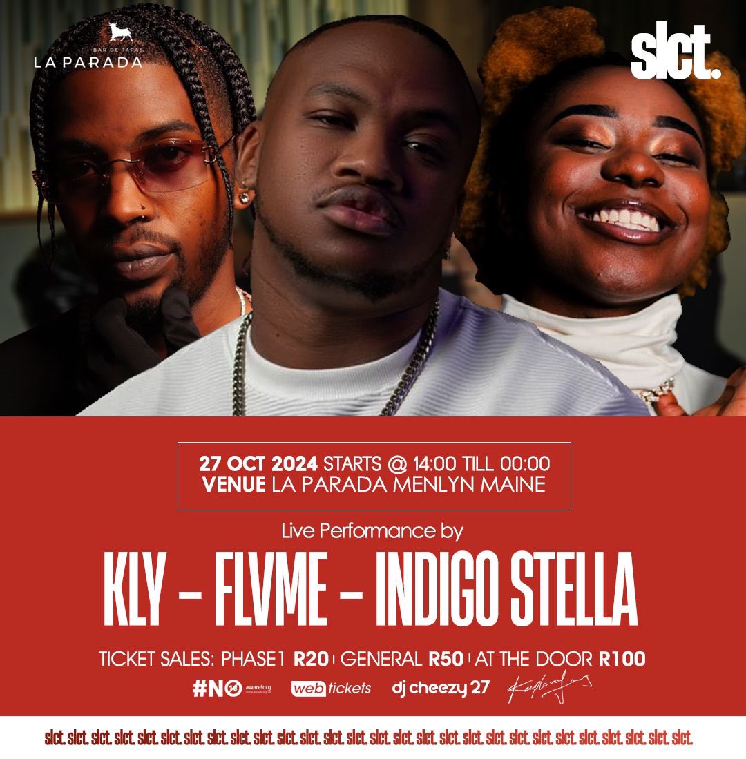 Was good SLCT family, you know we always bringing you the best live performers and this time around we have SLCTD FLAME X INDIGO STELLA and ofcus KLY. 27TH October 2024 is going to be another special occasion. Will see you there