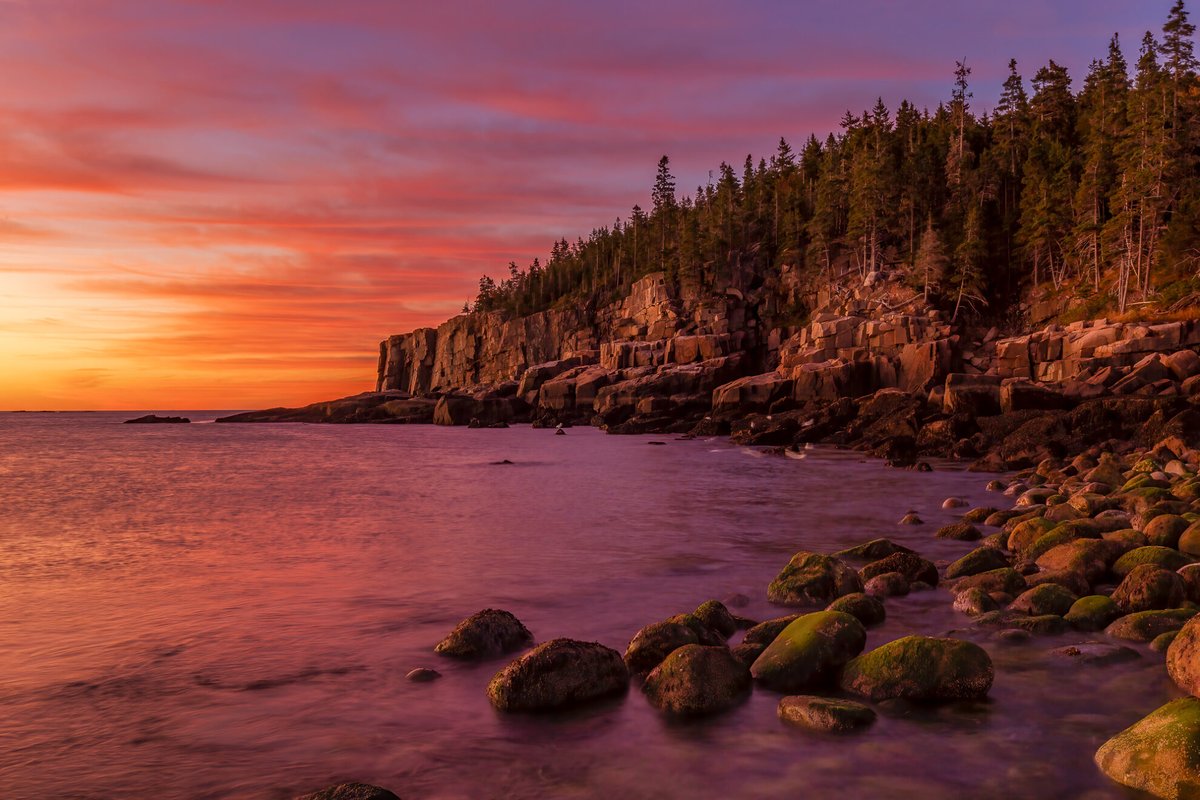 Sunrise at the Otter Cliffs, Acadia National Park, Maine