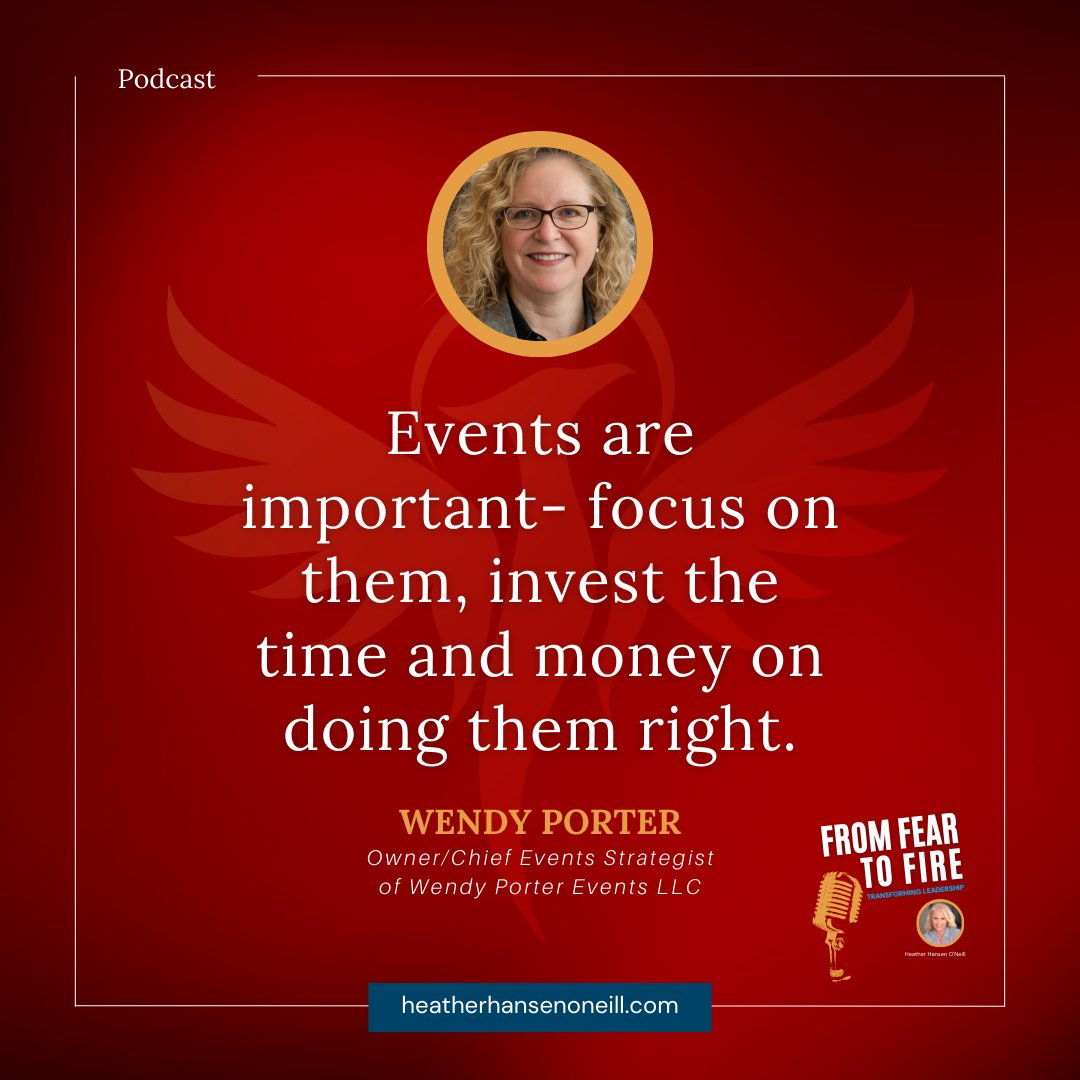 FindYourFire's tweet image. Great podcast interview today with the amazing @WendyPorterEvts Listen in HERE: heatherhansenoneill.com/2024/10/event-… #EventPlanning
