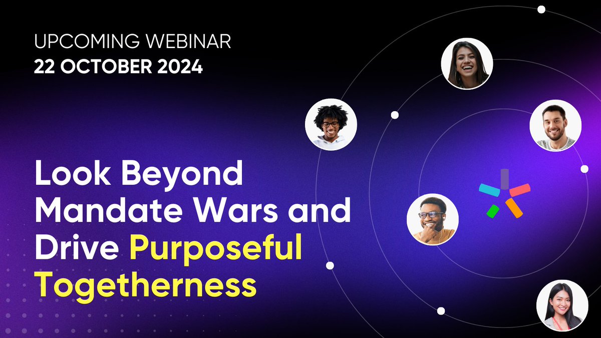 Smartway2Meet's tweet photo. Forget RTO! 📣

It is time to focus on what matters: how to drive ✨purposeful togetherness✨ in your workplace.

Join us next Tuesday, 22nd October, for our upcoming webinar.

Sign-up here ➡️ https://t.co/jvesAC2rSC https://t.co/pHar4Qt5u3