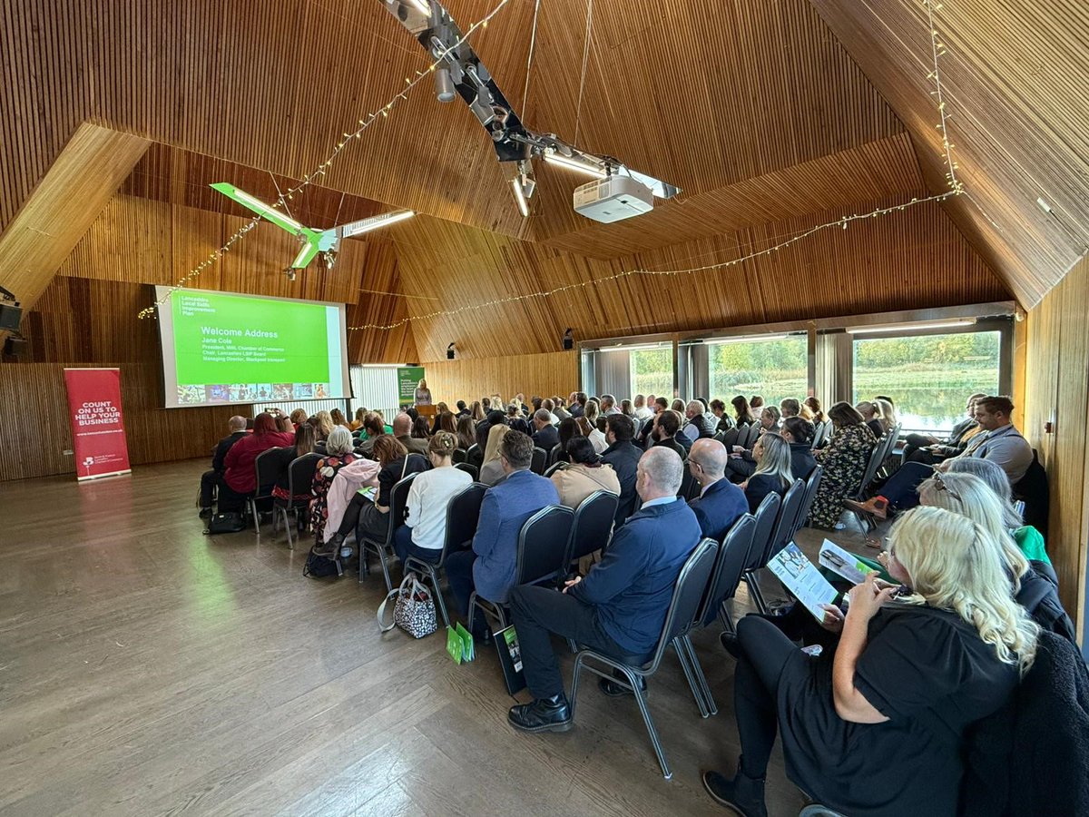 LancashireLsip's tweet image. The Lancashire LSIP Conference is well under way and what a great turn out!
Employers, skills providers & local stakeholders have joined together at Brockholes Nature Reserve for an overview of what has been achieved to tackle employers' skills needs and what is still to come.