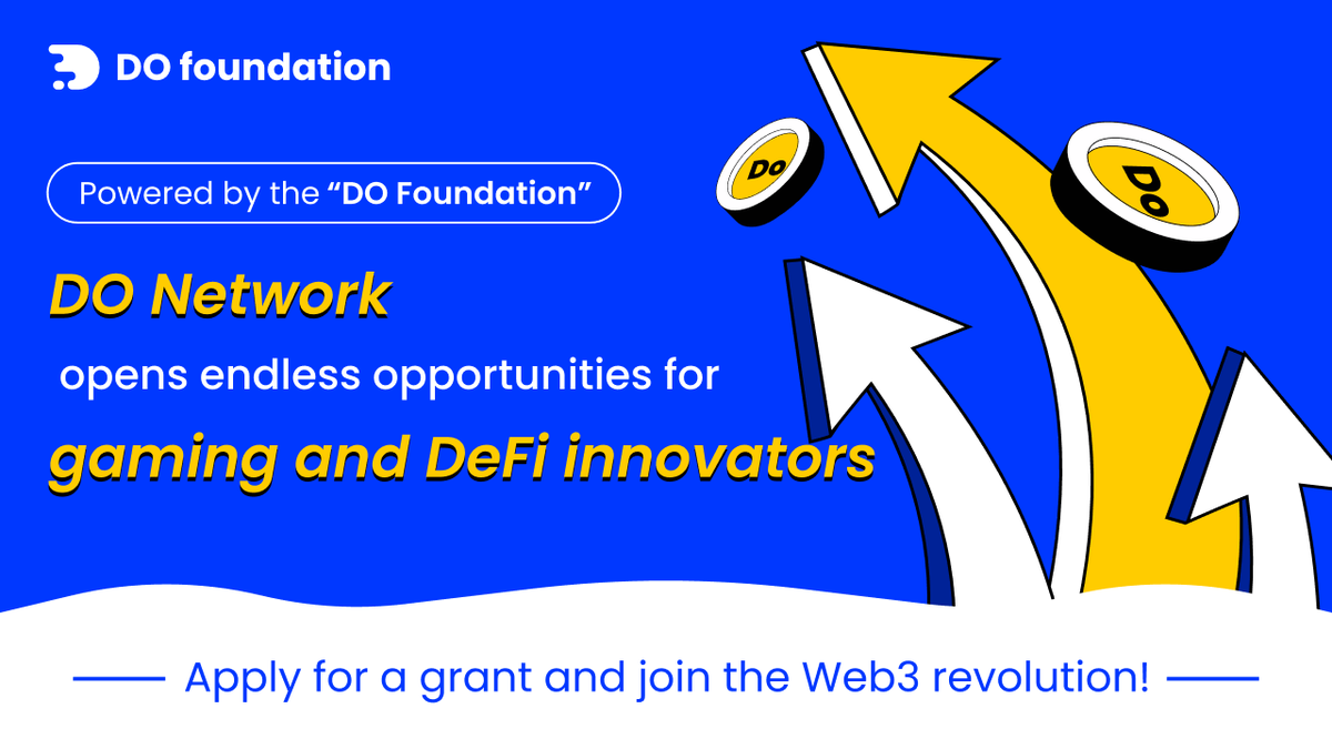 DOEcoFund's tweet photo. 🌐Powered by the DO Foundation Grant Program, innovators now have full access to opportunities in gaming and DeFi🎮💰

Whether you're a developer or creator, this is your time. Join us and be part of the Web3 revolution! 🚀

💡 Ready? Apply for a grant now and start your journey! https://t.co/h3sj5en7K1
