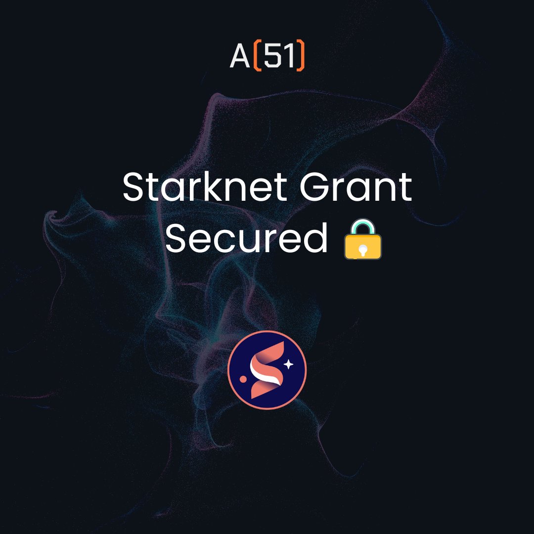 Big news! 📢

A51 Finance has successfully secured a grant from the <a href="/StarknetFndn/">Starknet Foundation (BTCFi arc)</a> through their Seed Grants Program! 🔥

We are excited to announce that soon <a href="/A51_Fi/">A51 Finance</a> is going live on Starknet!

More details coming soon on our official channels—

Until then, let's take a moment to