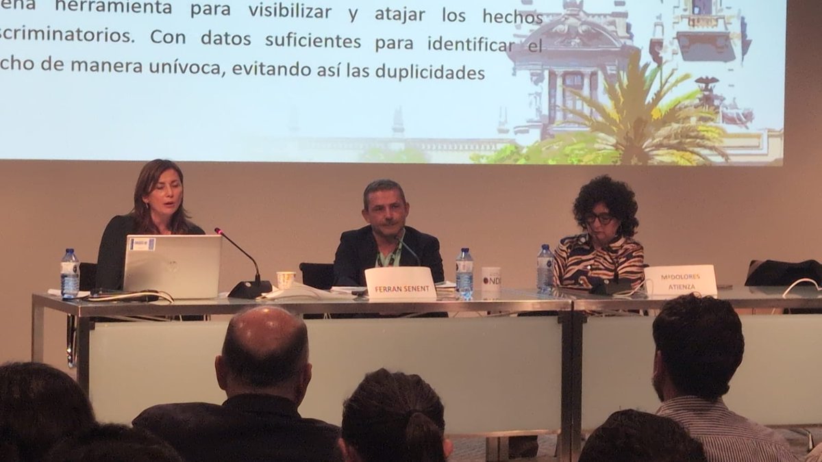 UGTPV's tweet photo. #UGTPV assistim al II aniversari de l'Oficina municipal de No Discriminació #ONDIS de l'@AjuntamentVLC.

En la jornada 'Des de l'administració de justícia fins a l'àmbit local', s'ha explicat el II Informe Anual de Fets Discriminatoris de València, on s'han recollit 114 casos. https://t.co/tEGiYQkcZc