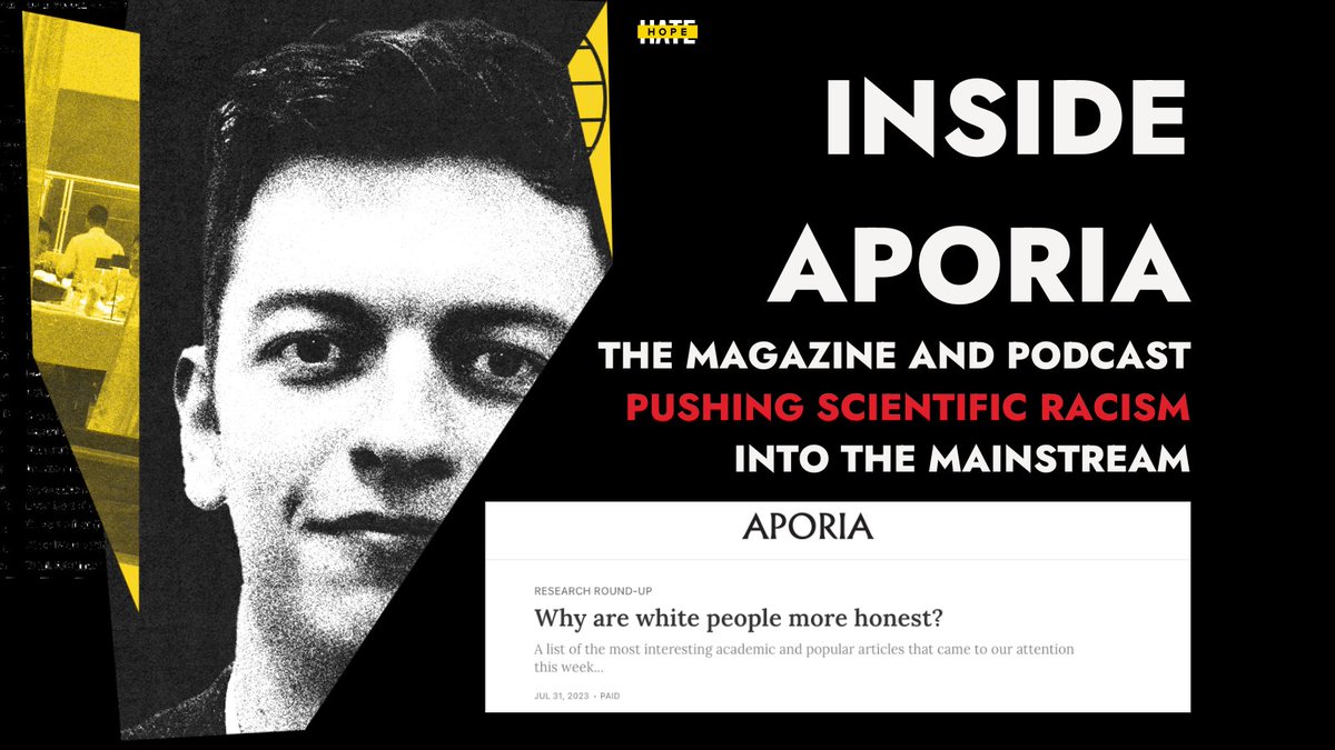 💥EXPOSED: Race science magazine, Aporia runs stories that seek to categorise and rank races, under the label of “human diversity”.

investigations.hopenothate.org.uk/race-science-i…