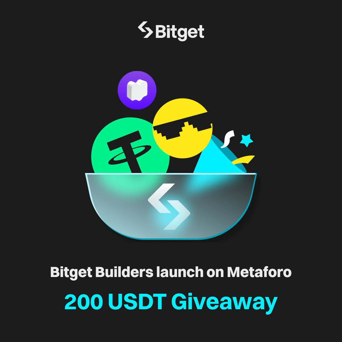 BitgetBuilders's tweet photo. Celebrate the launch of the Bitget Builders community on Metaforo!

🤑 200 USDT for 20 lucky winners!

🔹 Follow @BitgetBuilders
🔹 Retweet, comment below with #BitgetBuilders &amp; tag 3 frens
🔹 Submit your Bitget UID: https://t.co/1xpsGRwusM

Valid till Oct 24. Join now! https://t.co/HVHgafXsm8