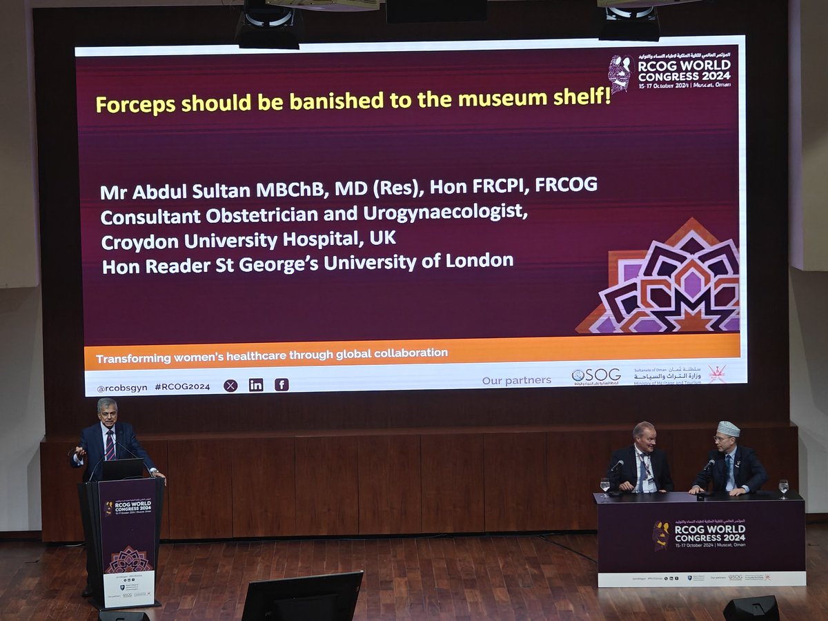 drarunamurali's tweet photo. Abdul Hassan vs Tim Draycott - supergiants debating the future of the obstetric forceps ..
It should have stayed on the attic- says Prof. Sultan.
#RCOG2024
#rcobsgyn https://t.co/V5TQPgrFav