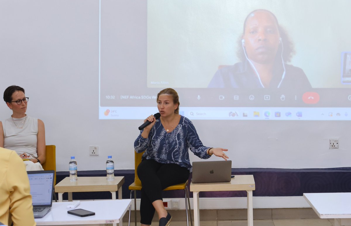 AIMS RWANDA (@aims_rwanda) on Twitter photo Yesterday, we hosted a youth-focused panel discussion featuring <a href="/Inkotanyi_C/">Intwari Christian</a>, <a href="/vickykondi/">Ghafi, Victoire KONDI-AKARA/Vicky (MSc, Ph.D)</a>, Dr. Maria Albin, Dr. Beatrice Bonami, & Lea Merkel.
The panel explored how science & technology can empower youth to tackle climate change and advance the SDGs.
#AfricaSDGsWeek Yesterday, we hosted a youth-focused panel discussion featuring <a href="/Inkotanyi_C/">Intwari Christian</a>, <a href="/vickykondi/">Ghafi, Victoire KONDI-AKARA/Vicky (MSc, Ph.D)</a>, Dr. Maria Albin, Dr. Beatrice Bonami, & Lea Merkel.
The panel explored how science & technology can empower youth to tackle climate change and advance the SDGs.
#AfricaSDGsWeek