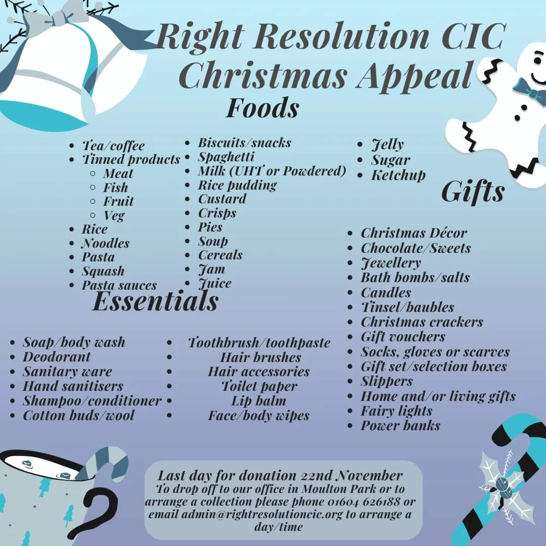 RightResCIC's tweet photo. Our #Christmas 🎄 appeal is back for 2024 🥳 We will be delivering much needed #hampers to #careleavers in #Northamptonshire 
 Scan the QR Code to access our #Amazon wishlist. #donatetoday ##makeadifferencetogether 

Contact us to arrange a drop off  😊 #communityfirst https://t.co/wcFjr44XVA