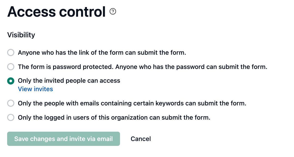 NeetoForm's tweet image. With the access control feature, you now can limit form responses to only those who have been specifically invited.

You can even track which users have submitted or opened the form.

#saas #formbuilder #onlineformbuilder #datacollection #smallbiz #buildinpublic