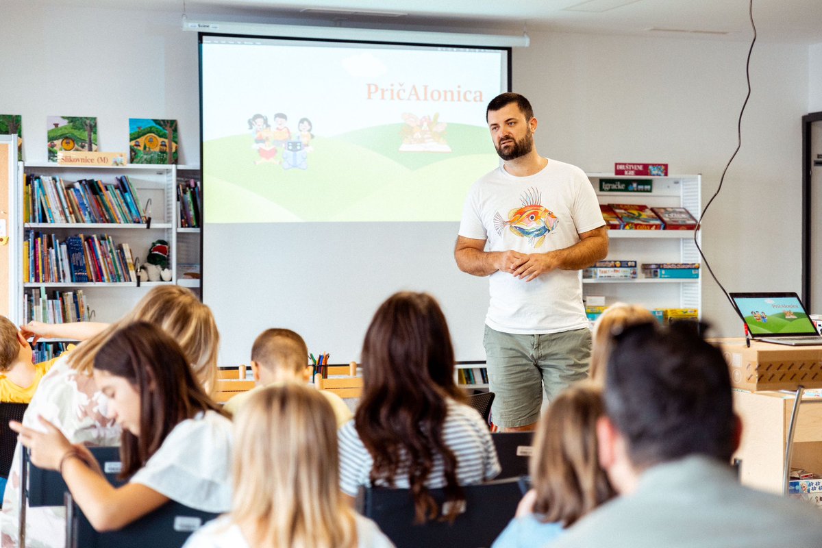 ZivkoKrstic's tweet image. I’m THRILLED by the creativity and enthusiasm the kids brought to our PricAIonica workshop.🎨🤖 

Watching them dive into storytelling with ChatGPT and use AI tools to create vibrant images was simply inspiring! 🎉

#pricAIonica #AIWorkshop #KidsInTech #Creativity #SparkyScience
