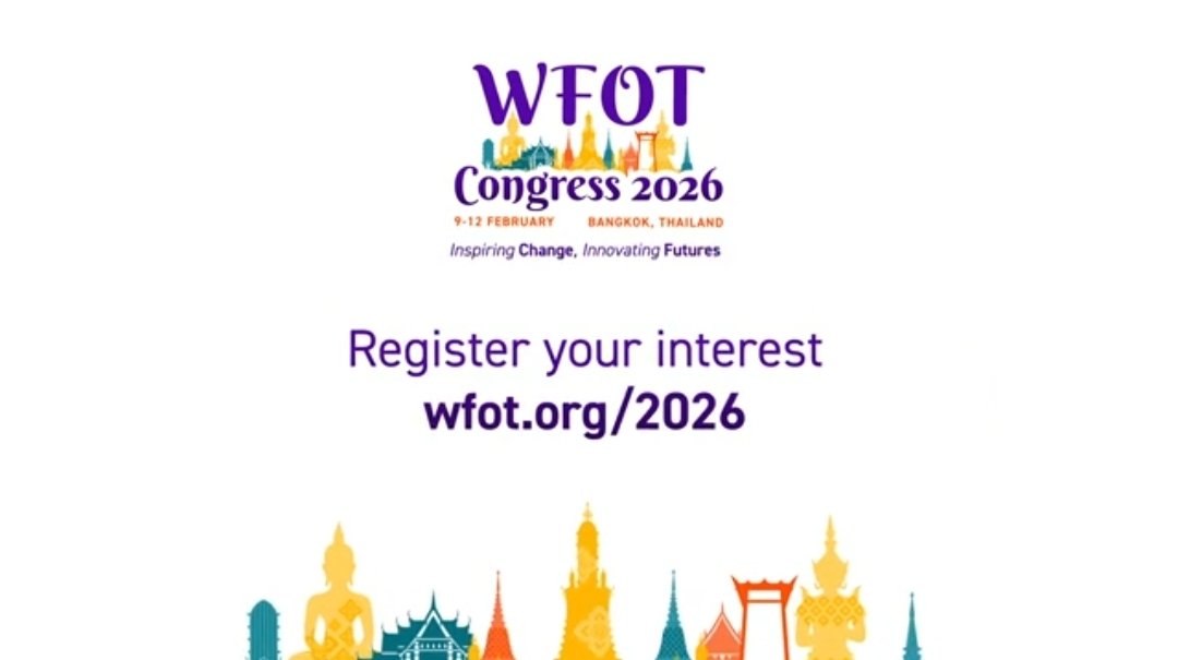 Dr. Douglene Jackson (@drdouglene) on Twitter photo I'm excited to share that the 19th WFOT Congress will take place between 9th – 12th February 2026 in Bangkok, Thailand.
The theme:  ‘Inspiring Change, Innovating Futures’ The venue:  Bangkok International Trade and Exhibition Centre (BITEC)
wfot.org/2026 I'm excited to share that the 19th WFOT Congress will take place between 9th – 12th February 2026 in Bangkok, Thailand.
The theme:  ‘Inspiring Change, Innovating Futures’ The venue:  Bangkok International Trade and Exhibition Centre (BITEC)
wfot.org/2026