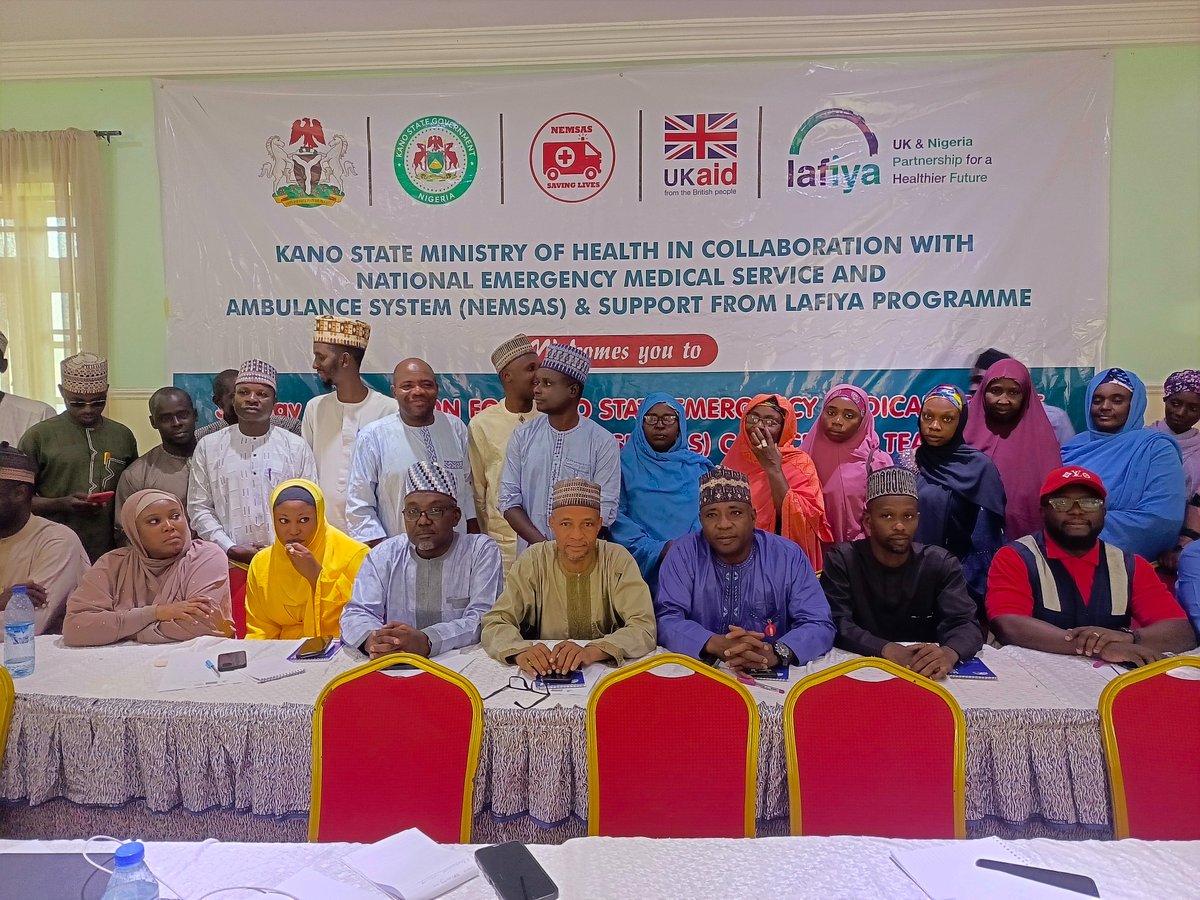 KanoSlam's tweet photo. KansLAM is participating at a 3-Day orientation for Kano State Emergency Medical Service &amp; Ambulance System Call Centre Team organised by Kano State Ministry of Health in collaboration with National Emergency Medical Service and Ambulance System &amp; support from Lafiya programme. https://t.co/DNx0GkjlUD