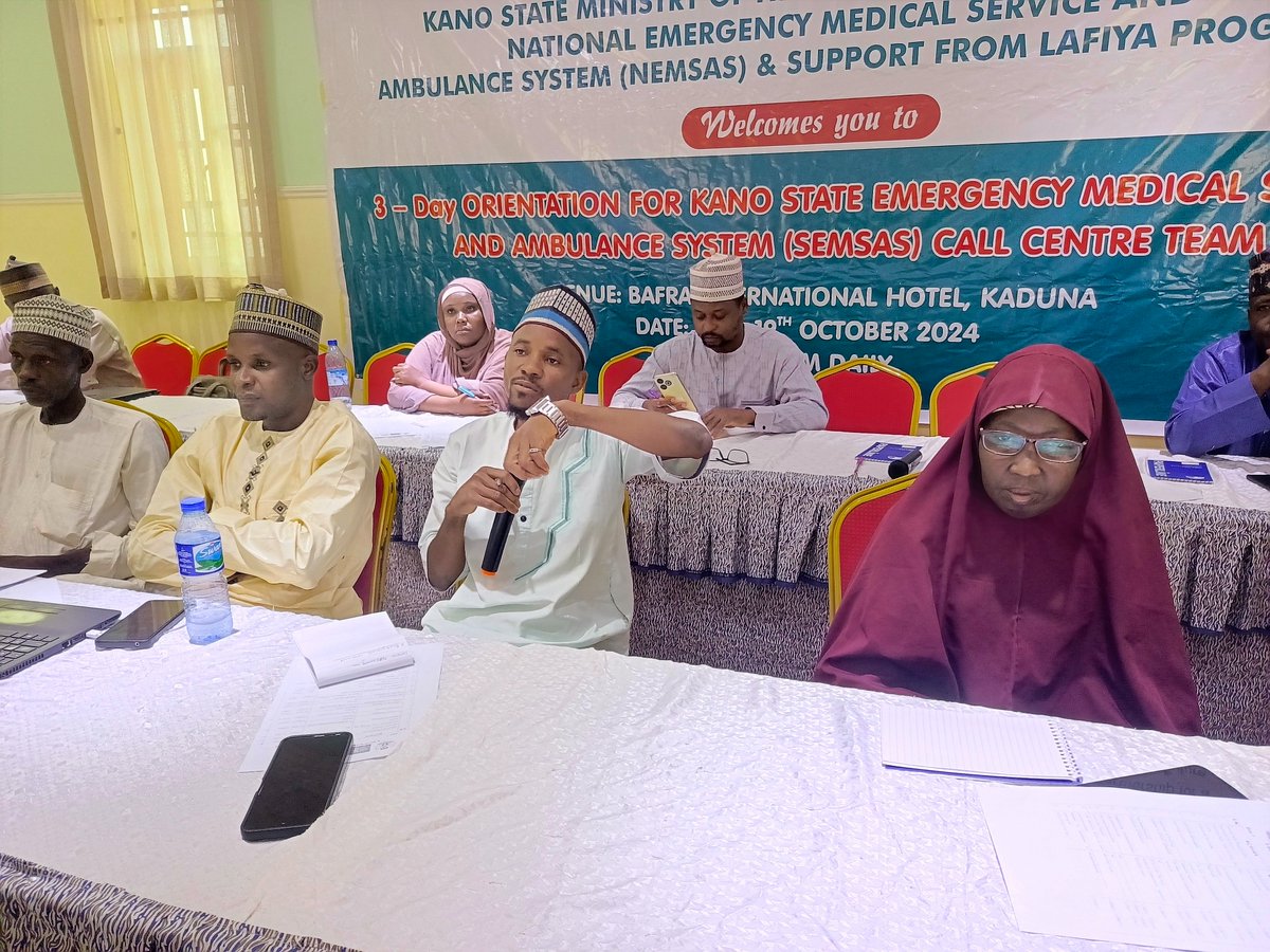 KansLAM is participating at a 3-Day orientation for Kano State Emergency Medical Service &amp; Ambulance System Call Centre Team organised by Kano State Ministry of Health in collaboration with National Emergency Medical Service and Ambulance System &amp; support from Lafiya programme.