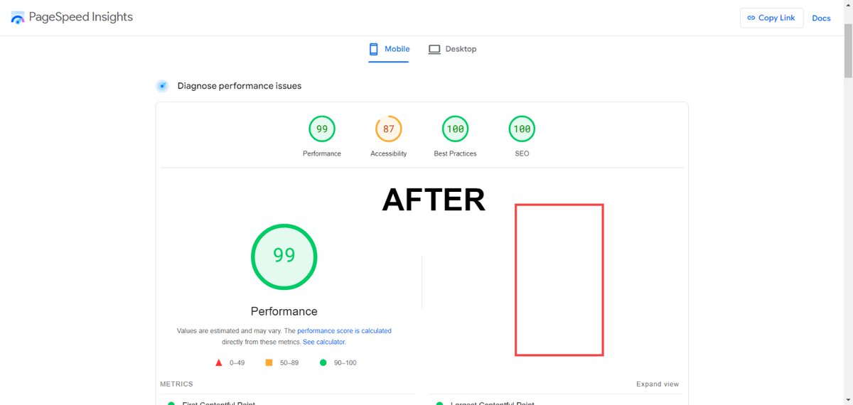 NaimArafat1's tweet image. ❤️Wordpress Speed optimization  ❤️

Without optimization Score-

Before Mobile-59

Before Desktop-84

🥰With optimization Score 🥰
After Mobile: 99

After Desktop: 100

Contact Me :wa.me/qr/XVZVAE4ZNXK…

#pagespeed #shopifyspeed #wordpresspagespeed #wordpressspeedoptimization