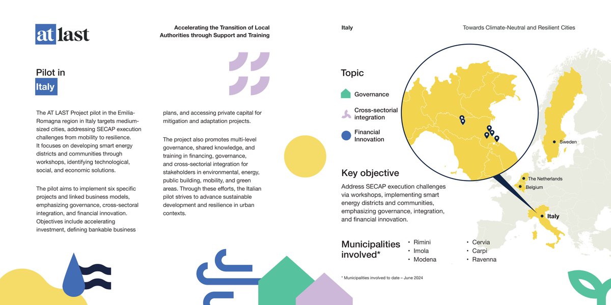 🌍 The AT LAST project pilot in Italy 🇮🇹 empowers cities to tackle their Sustainable Energy and Climate Action Plans challenges through workshops, smart energy districts, and sustainable goals! 💡 #SmartCities #Sustainability #UrbanResilience