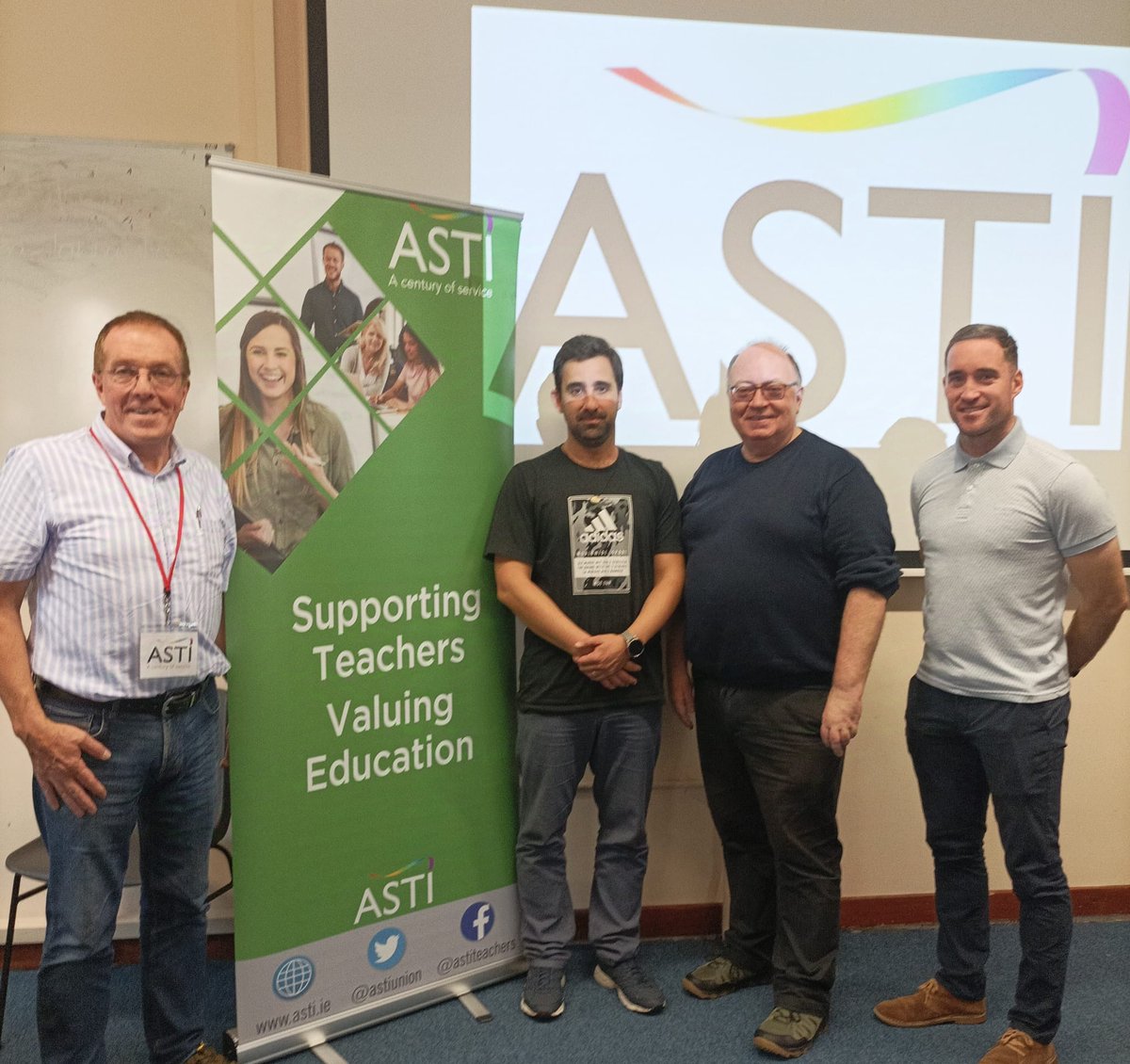 ASTI (@astiunion) on Twitter photo HNO Michael McGrath and IR Official Desmond O Toole visited <a href="/UCC/">UCC Ireland</a> yesterday to address the BSc Ed 2nd and 3rd year student teachers.
There they met João Costa , PESSA Deputy Director and Diarmuid Lester, PE 4th Year Head and the Physical Education student teachers. HNO Michael McGrath and IR Official Desmond O Toole visited <a href="/UCC/">UCC Ireland</a> yesterday to address the BSc Ed 2nd and 3rd year student teachers.
There they met João Costa , PESSA Deputy Director and Diarmuid Lester, PE 4th Year Head and the Physical Education student teachers.