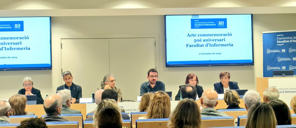 krkmu's tweet photo. Acte commemoració 50è aniversari de la Facultat d’Infermeria de la Universitat de Girona #50InfermeriaUdG https://t.co/xKo0I1MxSa