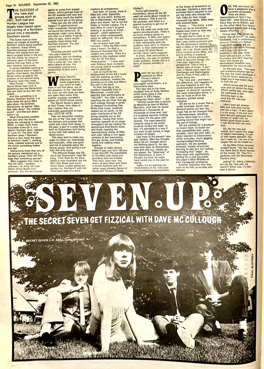 ZoundsAbound's tweet photo. Steve Keaton interviews Bridgend punksters, #ThePartisans on the verge of a slow motion break up.
Dave McCullough meets up with #SecretSeven & discuss all things Northern.
Michael Roots rounds up this week’s Reggae news.
@SteveMay_UK
Sounds Sep 25th 1982 https://t.co/kI3e26dHfM