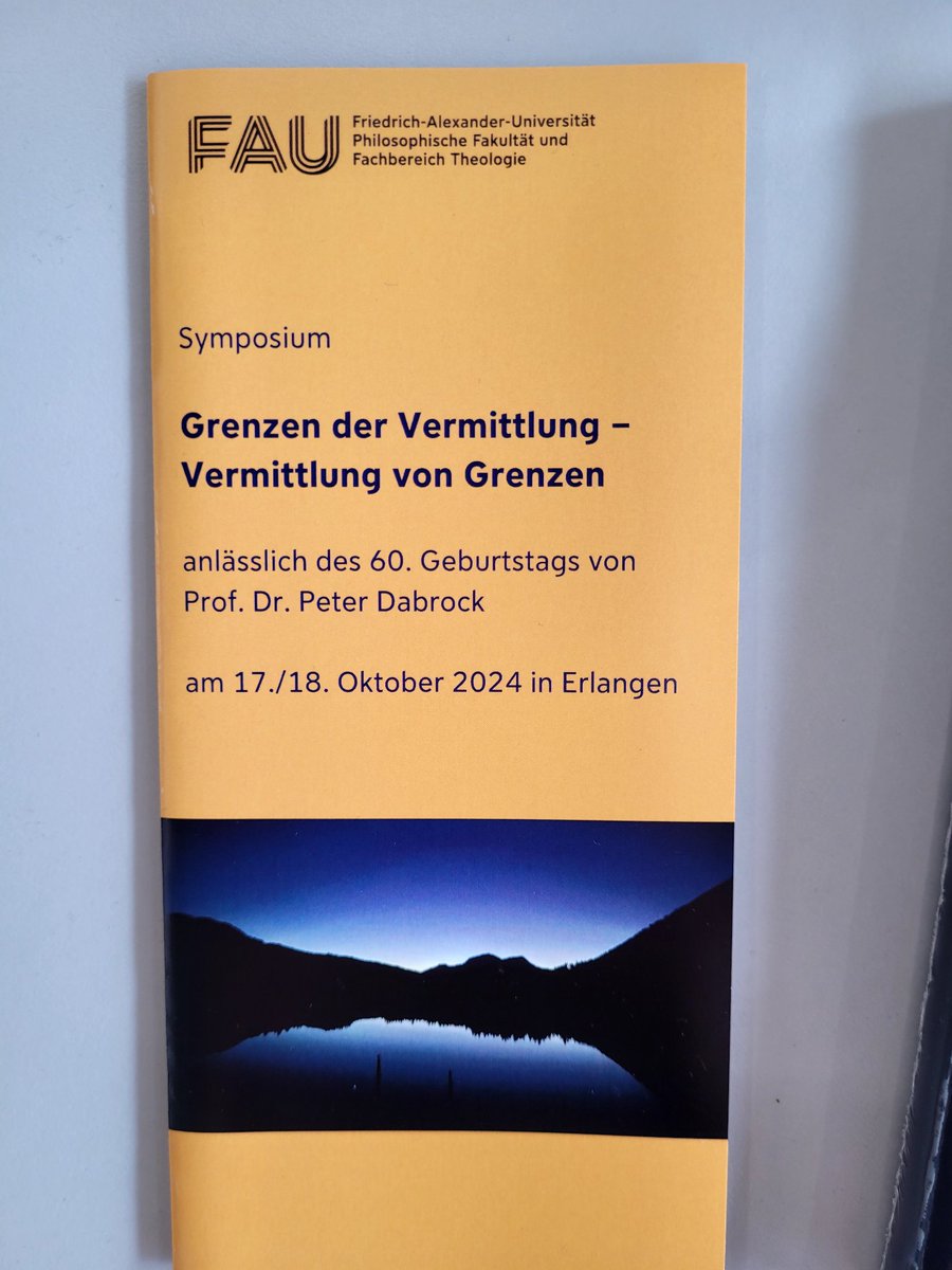 tetabato's tweet photo. Letzte Vorbereitungen - gleich geht es los mit dem Geburtstagssymposium anlässlich des 60. Geburtstags von Peter Dabrock @just_ethics 🎂 im #dhip #Erlangen @UniFAU Grenzen der Vermittlung - Vermittlung von Grenzen https://t.co/hL08rLJRHt