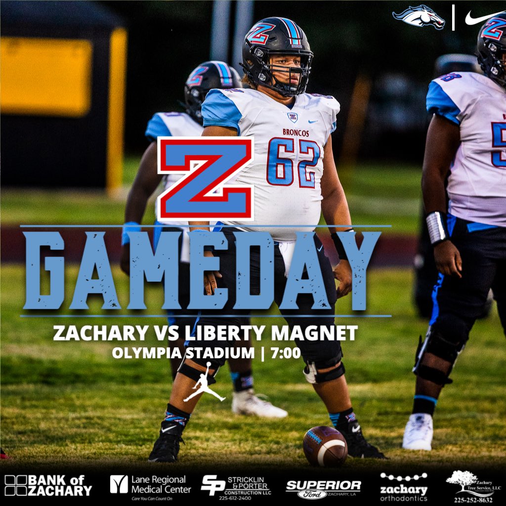Game day! Tonight The Broncos travel to Olympia Stadium for the 2nd round of district 4-5A play! Kickoff is set for 7:00. #itsallabouttheZ