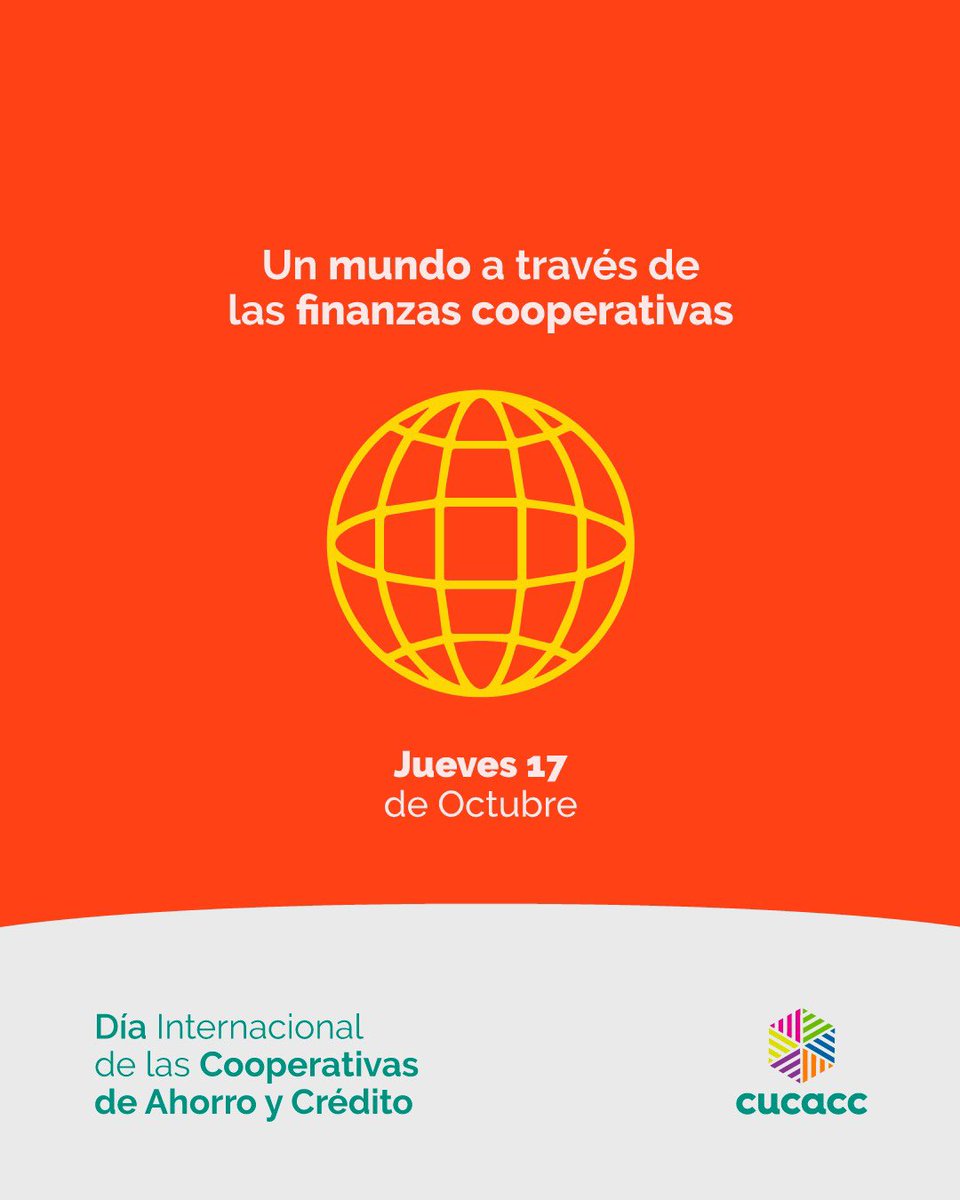 CUCACCuruguay's tweet photo. Día Internacional de las Cooperativas de Ahorro y Crédito!

Un mundo a través de las finanzas cooperativas.

Destacamos el enorme esfuerzo que realizan las cooperativas de ahorro y crédito en el Uruguay.

#Cucacc #ahorroycredito
#cooperativas https://t.co/Y2iFtM1m1P