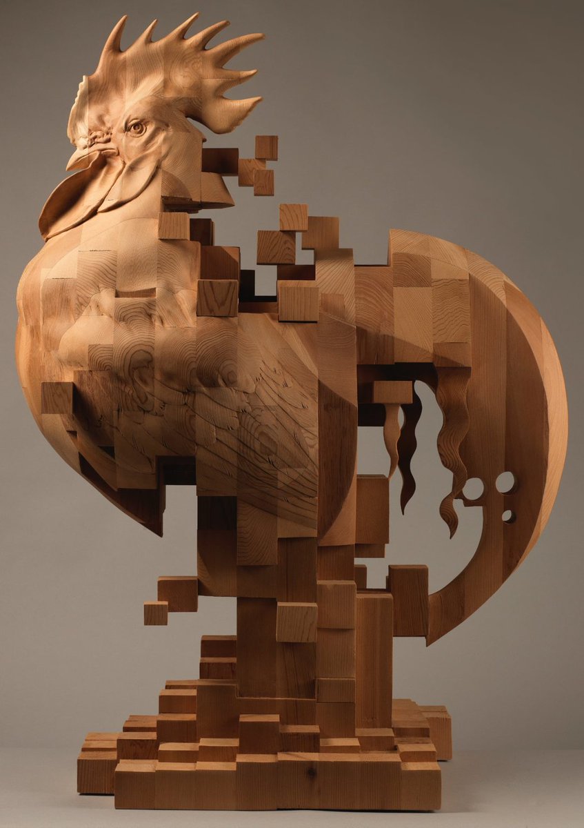 creapills's tweet photo. Les incroyables sculptures en bois de l’artiste taïwanais Hsu Tung Han. C’est carré 🤌 https://t.co/h0x2Vv23PW